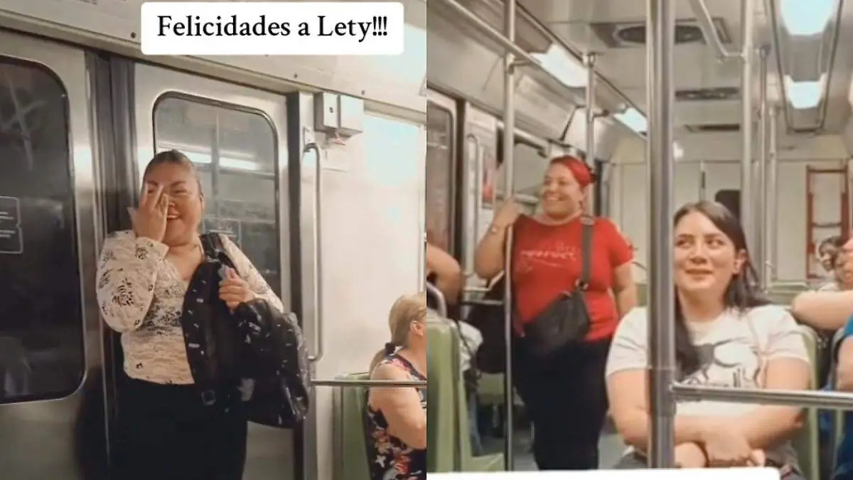 Le cantan Las mañanitas a una vagonera del metro de CDMX